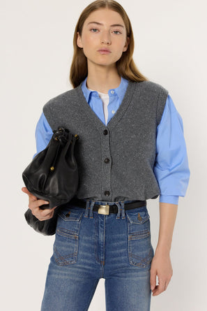 SLEEVELESS CARDIGAN WITH LUREX - ELYSEE