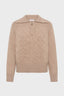 LUREX SWEATER WITH ZIPPERED COLLAR - EDENA