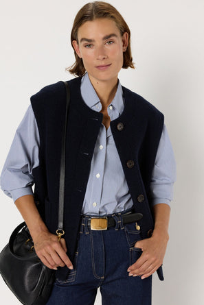 SLEEVELESS BOUCLE WOOL JACKET - NOLWENN