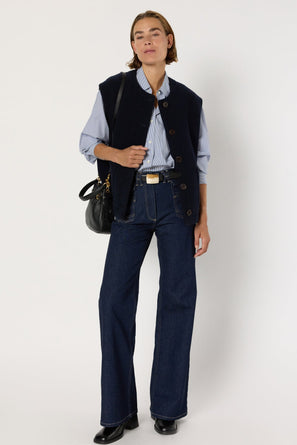 SLEEVELESS BOUCLE WOOL JACKET - NOLWENN