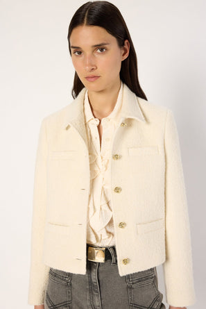PLAIN TWEED SHORT JACKET - NORINE