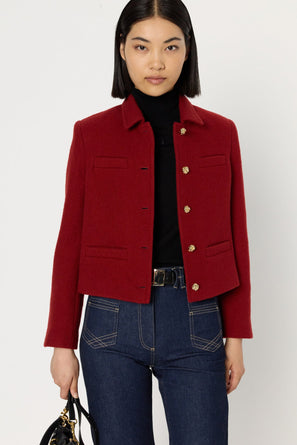 SHORT JACKET IN VIRGIN WOOL - NORINE