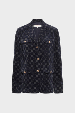 VELVET JACKET WITH MONOGRAM - NYSSA