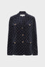 VELVET JACKET WITH MONOGRAM - NYSSA