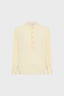 GERARD DAREL SOFT BLOUSE WITH TUNISIAN COLLAR - CEZANNE