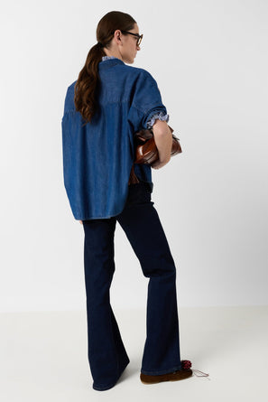 GERARD DAREL OVERSIZED SHIRT IN FLUID DENIM - CESS
