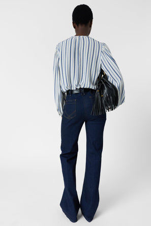 GERARD DAREL FLUID BLOUSE WITH CHAIN PRINT - CAMMIE