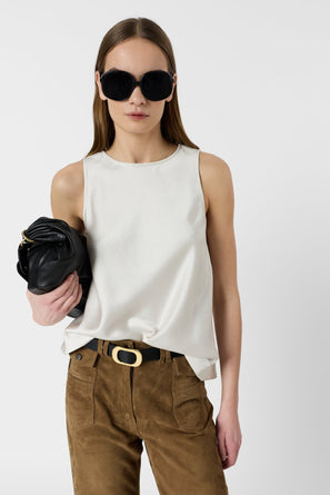 GERARD DAREL SLEEVELESS SATIN TOP - CALLISTA