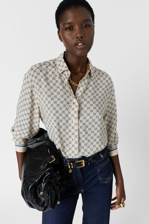 GERARD DAREL SOFT SHIRT WITH MONOGRAM - CLARIANE