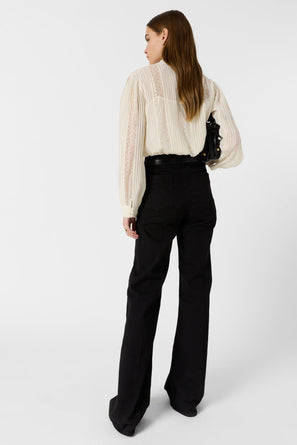 GERARD DAREL LACE SHIRT WITH LAVALIERE COLLAR - CYRANA
