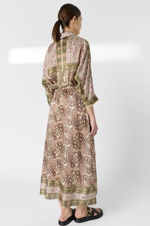 GERARD DAREL PRINTED SILK MAXI SKIRT - JENAYA