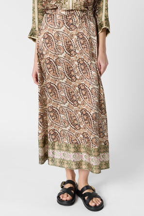 GERARD DAREL PRINTED SILK MAXI SKIRT - JENAYA