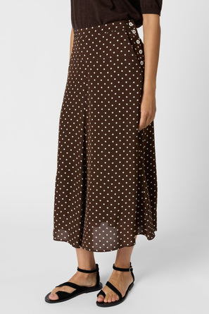GERARD DAREL POLKA DOT MIDI SKIRT - JIHAN