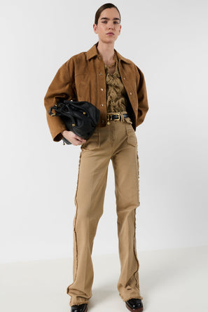 GERARD DAREL FLARED JEANS WITH FRINGES - ANNA