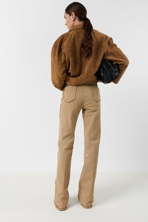 GERARD DAREL FLARED JEANS WITH FRINGES - ANNA