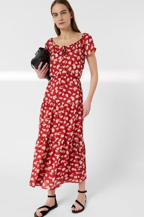 GERARD DAREL LONG PLEATED FLORAL DRESS - RIFKA