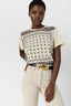 GERARD DAREL TWO-MATERIAL SCARF-INSPIRED T-SHIRT - MANOLIA