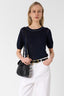 GERARD DAREL ROUND NECK SWEATER IN LINEN BLEND BLEND - LOUMIA