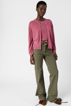 GERARD DAREL LINEN BLEND CARDIGAN - LORYS