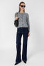 GERARD DAREL MOTTLED CARDIGAN WITH GOLDEN BUTTONS - LEORA