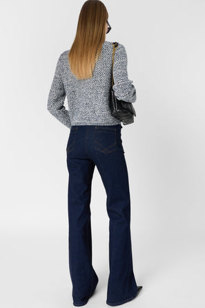 GERARD DAREL MOTTLED CARDIGAN WITH GOLDEN BUTTONS - LEORA