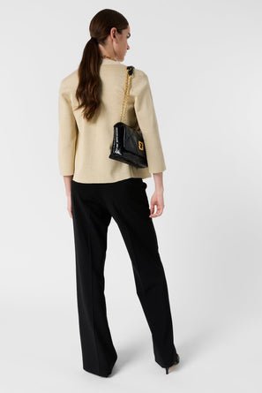 GERARD DAREL GOLDEN MICROFIBER CADRIGAN- LAVINA