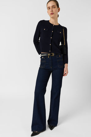 GERARD DAREL CROPPED OPENWORK CARDIGAN - LUBNA
