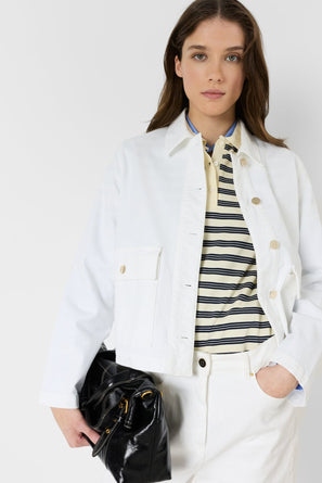 GERARD DAREL WHITE DENIM JACKET - THYRA