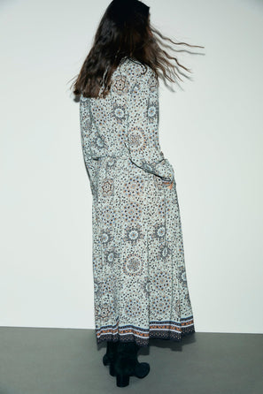 GERARD DAREL ELASTICATED SKIRT WITH HANDKERCHIEF PRINT - TIFENN
