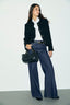 GERARD DAREL STRAIGHT-CUT AND WIDE RAW DENIM JEANS WITH CREASE - BIANCA