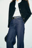 GERARD DAREL STRAIGHT-CUT AND WIDE RAW DENIM JEANS WITH CREASE - BIANCA