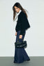 GERARD DAREL STRAIGHT-CUT AND WIDE RAW DENIM JEANS WITH CREASE - BIANCA