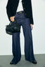 GERARD DAREL STRAIGHT-CUT AND WIDE RAW DENIM JEANS WITH CREASE - BIANCA