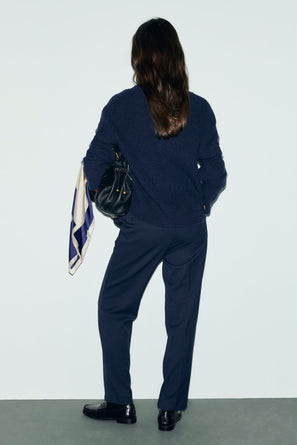 GERARD DAREL STRAIGHT PANTS WITH AN ELASTICATED BACK AND TIE - MYRA