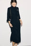 GERARD DAREL MIDI DRESS WITH HIGH COLLAR AND GOLDEN BUTTONS - CAPU
