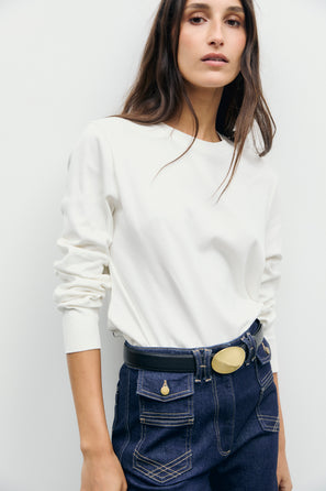 GERARD DAREL THICK COTTON T-SHIRT - BARA