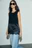 GERARD DAREL TWO-MATERIAL TOP IN COTTON AND LACE - BAIA