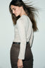GERARD DAREL V-NECK SATIN T-SHIRT - BELEN