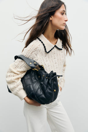 GERARD DAREL CROCHET POLO SHIRT - ROCA