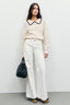GERARD DAREL CROCHET POLO SHIRT - ROCA