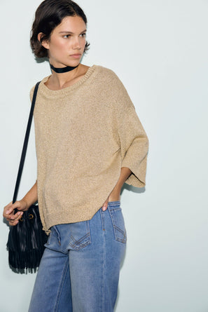GERARD DAREL LOOSE-FITTING SWEATER WITH LUREX - ROELLA