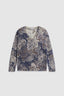 GERARD DAREL PRINTED WOOL V-NECK SWEATER - RHEA