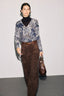 GERARD DAREL PRINTED WOOL V-NECK SWEATER - RHEA
