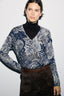 GERARD DAREL PRINTED WOOL V-NECK SWEATER - RHEA