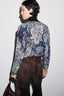 GERARD DAREL PRINTED WOOL V-NECK SWEATER - RHEA