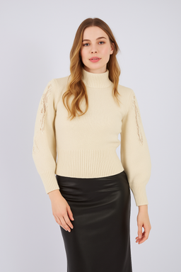 ACELIA PLAIN SEQUIN SWEATER