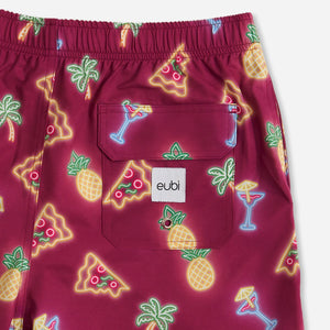 EUBI NEON FAST FOOD SWIM SHORTS (STRETCHY)