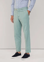 REGULAR FIT COTTON LINEN TROUSERS