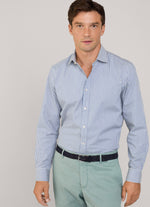 REGULAR FIT BANKER STRIPED TWILL SHIRT