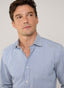 REGULAR FIT BANKER STRIPED TWILL SHIRT